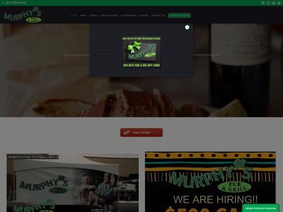 murphyspubandgrillrockford.com snapshot