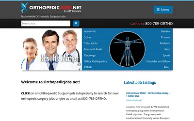 orthopedicjobs.net snapshot