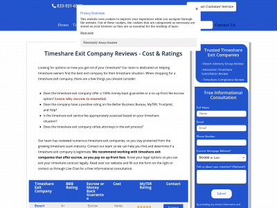 mytimeshareexitreviews.com snapshot