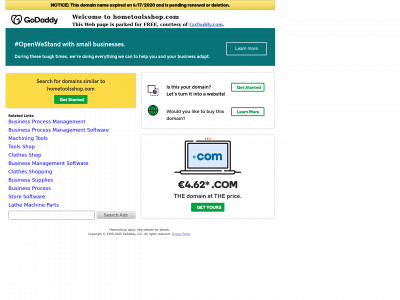 hometoolsshop.com snapshot