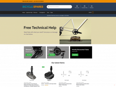 bicyclespares.co.uk snapshot