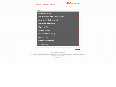 pediatricneurovascular.org snapshot