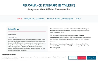 performance-standards-in-athletics.com snapshot