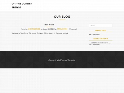 onthecornerfringe.com snapshot