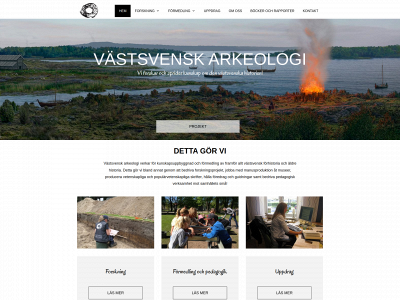 vastsvenskarkeologi.se snapshot