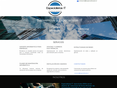 especialistasit.cl snapshot