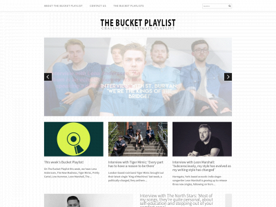 inthebucketplaylist.com snapshot