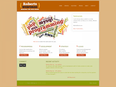 robertswebforge.com snapshot