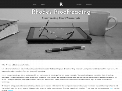 rhodesproofreading.com snapshot