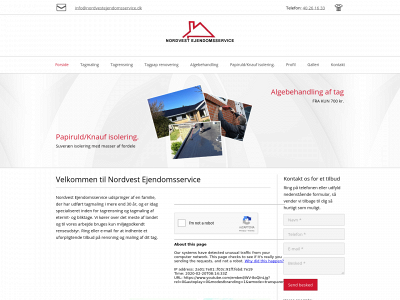 nordvestejendomsservice.dk snapshot