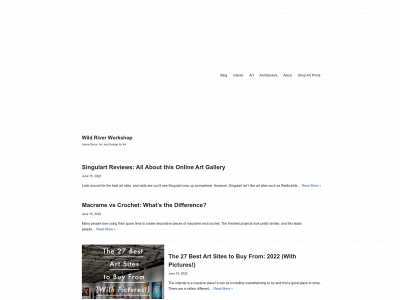 wildriverworkshop.com snapshot