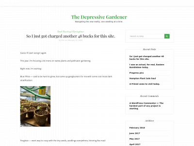 thedepressivegardener.com snapshot