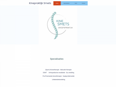 kinepraktijksmets.be snapshot