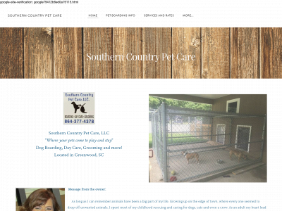 southerncountrypetcare.com snapshot