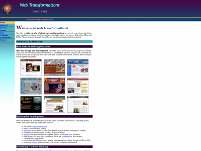 webtransformations.com snapshot