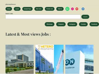 pharmajobscare.com snapshot
