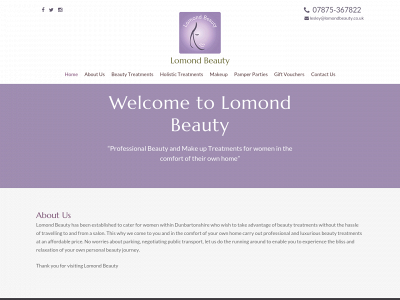 lomondbeauty.co.uk snapshot