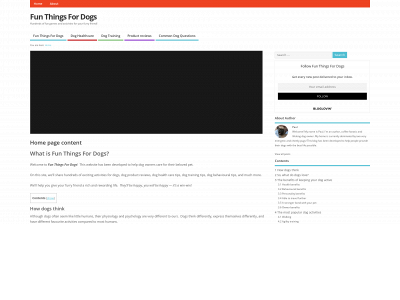 funthingsfordogs.com snapshot