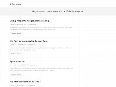 aiformusic.com snapshot