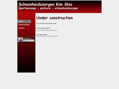 schoonheidszorgenkimslos.be snapshot