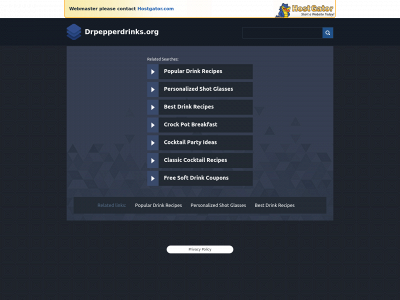 drpepperdrinks.org snapshot