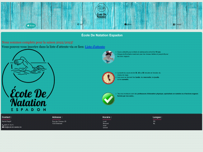 ecole-de-natation.be snapshot