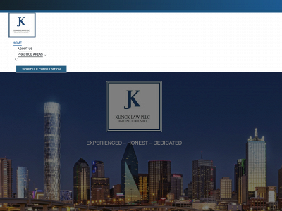 klincklaw.com snapshot