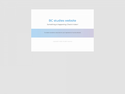 bcstudies.org snapshot