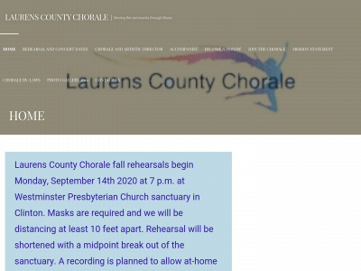 laurenschorale.org snapshot