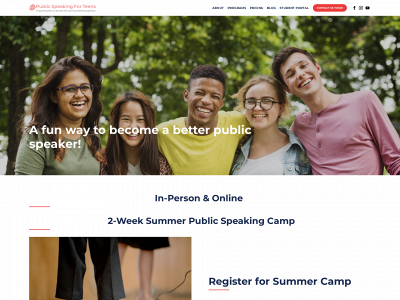 www.publicspeakingforteens.com snapshot