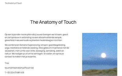 theanatomyoftouch.be snapshot