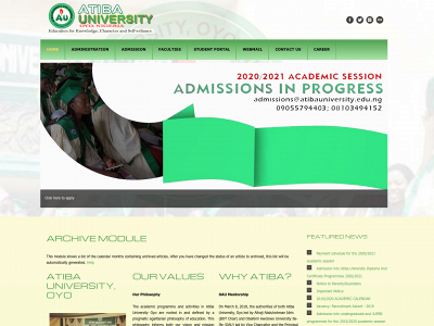 atibauniversity.edu.ng snapshot