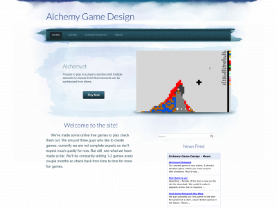 www.alchemygamedesign.com snapshot