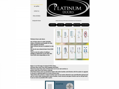 platinumdoors.uk snapshot