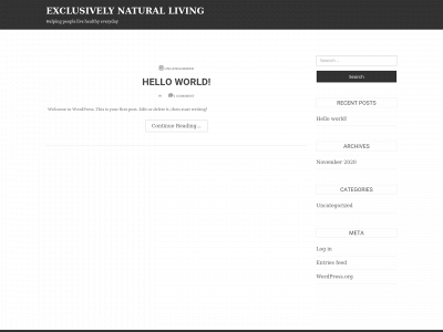 exclusivelynatural-living.com snapshot