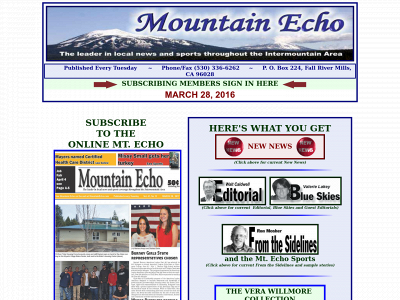 mountainecho.com snapshot