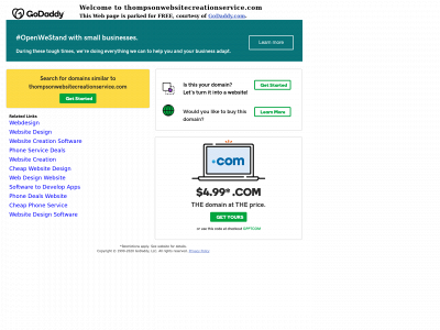 thompsonwebsitecreationservice.com snapshot
