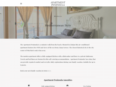 www.apartment-peninsula-liznjan.com snapshot