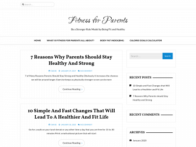 fitnessforparents.com snapshot