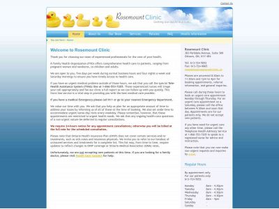 rosemountclinic.ca snapshot