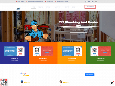 cltplumbingandrooter.com snapshot