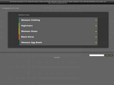 snugsprout.com snapshot