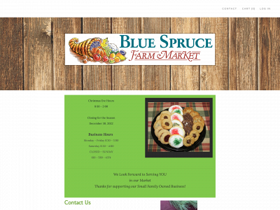 www.bluesprucefarmmarket.com snapshot