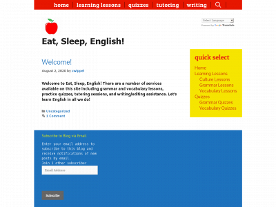 eat-sleep-english.com snapshot