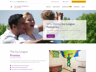 ivyleaguepediatrics.com snapshot
