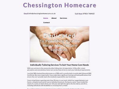 chessingtonhomecare.co.uk snapshot