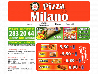 milanopizzeria.at snapshot