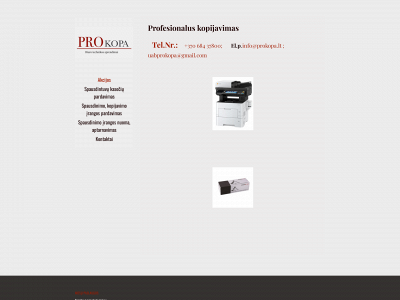 prokopa.lt snapshot