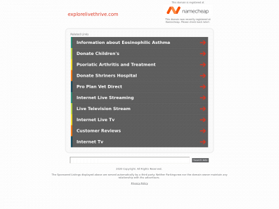 explorelivethrive.com snapshot