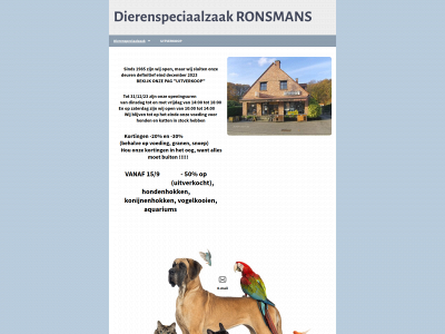 dierenspeciaalzaakronsmans.be snapshot